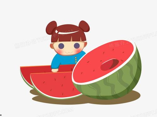 坐凳子吃瓜卡通,坐凳子吃瓜，欢乐时光无限